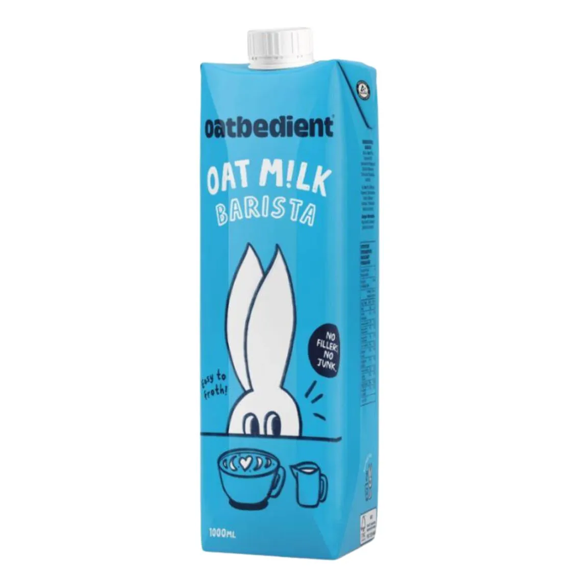 Oatbedient oat milk barista 1l carton